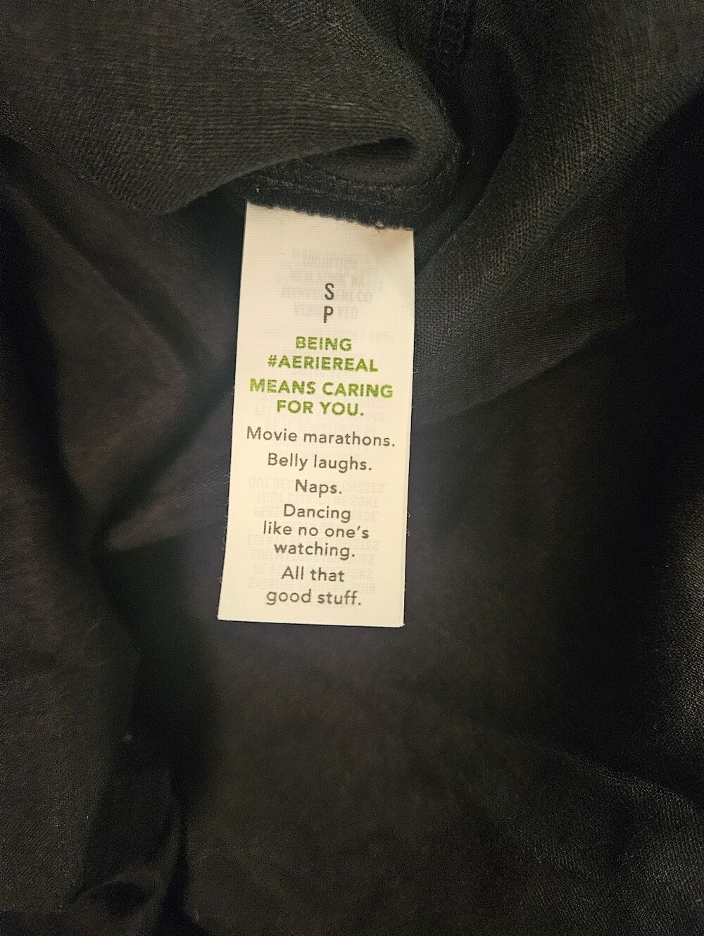 Aerie SZ S NWT Black Linen Blend Button Down Beachy Cover Up Long Sleeve Top - Picture 6 of 11